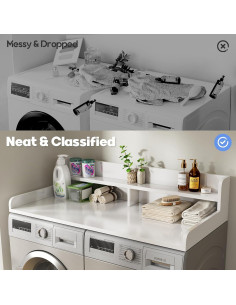 Encimera de Lavadora y Secadora BigPonPon 2 Niveles Blanca 2