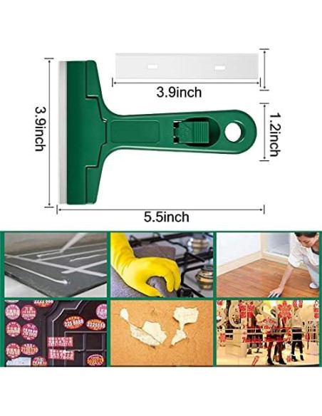 Raspador de Vidrio Jinhong 5.5" con 20 Cuchillas de Acero