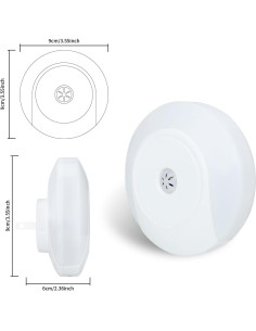 Luces Nocturnas LED MEIHUAXING, Paquete de 2, Sensor Automático 2