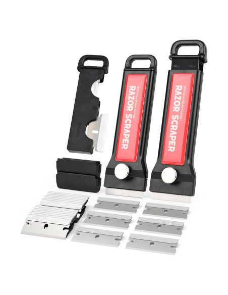 EHDIS Raspador de Cuchilla Metálica 2PCS con 20 Repuestos