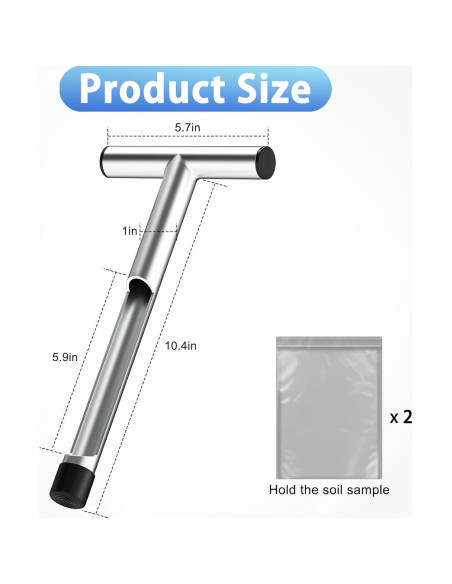 Sonda de Muestreo de Suelo ForoGore 30 cm Acero Inoxidable