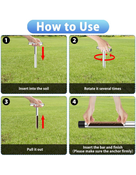 Sonda de Muestreo de Suelo ForoGore 30 cm Acero Inoxidable
