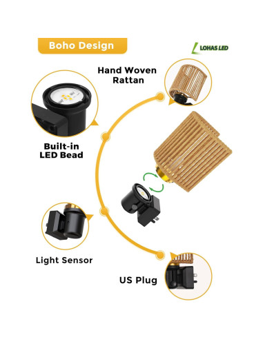 Luz Nocturna Bohemia Regulable LOHAS LED 3000K Enchufable