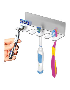 Soporte de Cepillos de Dientes Ytuomzi Acero Inoxidable 5 Compartimentos