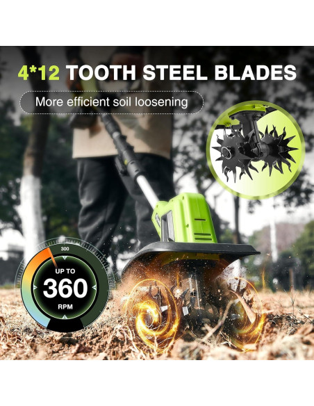 Cultivador eléctrico inalámbrico Saker SK-TC18B 22V 6.83 kg