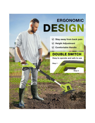 Cultivador eléctrico inalámbrico Saker SK-TC18B 22V 6.83 kg