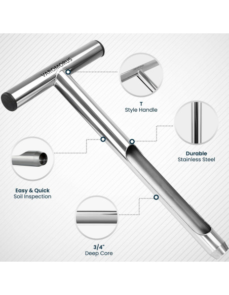 Muestreador de Suelo Varomorus Acero Inoxidable 30.48 cm