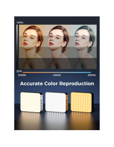 Luz de Cámara Portátil Smiling Shark XJ77 LED 2000mAh 10 Brillos 2