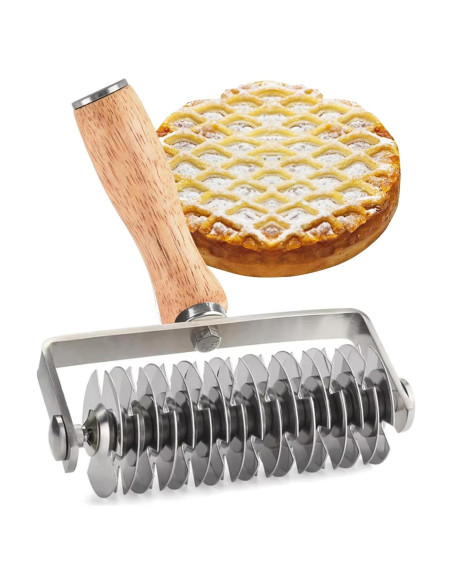 Rodillo de Lattice de Acero Inoxidable YUNYDSM con Mango de Roble