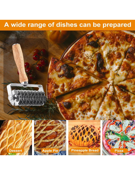 Rodillo de Lattice de Acero Inoxidable YUNYDSM con Mango de Roble