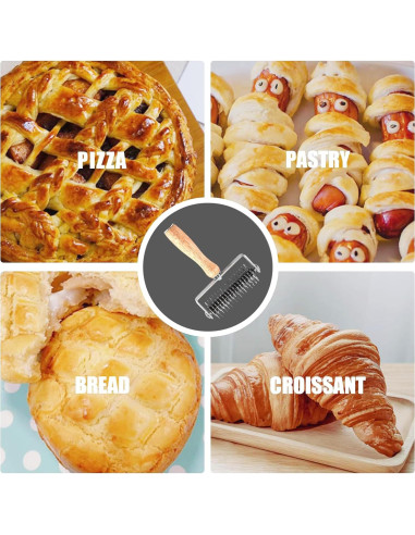 Rodillo de Lattice de Acero Inoxidable YUNYDSM con Mango de Roble