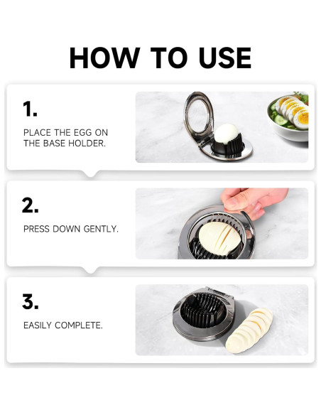 Cortador de Huevos y Frutas Arimagroup, Acero Inoxidable, 3 Estilos