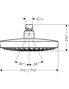 Cabezal de Ducha Hansgrohe Croma Select S 7" Cromo EcoRight 2