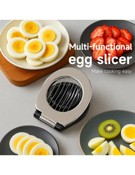 Cortador de Huevos y Frutas Arimagroup, Acero Inoxidable, 3 Estilos