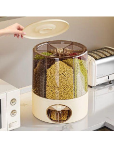 Dispensador de Alimentos Rotativo GSC 6 Compartimentos Hermético 2