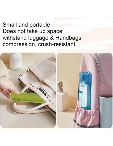 Estuche de Cepillo de Dientes de Viaje YS-002 Portátil 2 Pcs