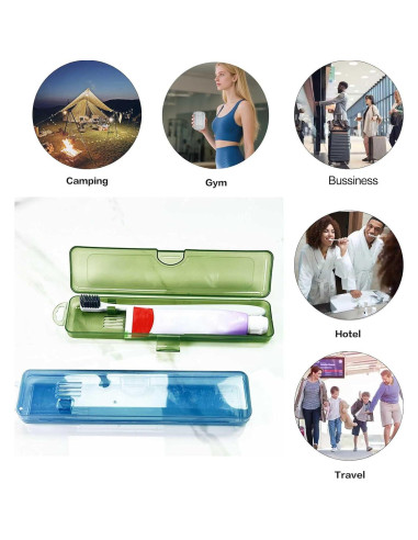 Estuche de Cepillo de Dientes de Viaje YS-002 Portátil 2 Pcs