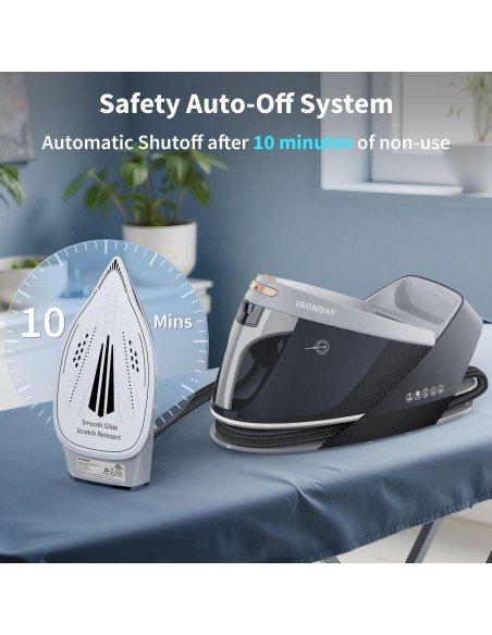 Estación de Vapor IRONDAY SL-8808X 1800W 1.5L Cerámica Azul
