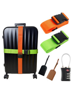 Juego de Correas de Equipaje Yagrla con Candado TSA y Etiquetas