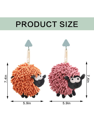 Toallas de Mano Divertidas ARTICHIC Oveja Chenilla 2 Pzas