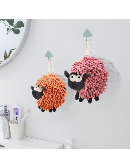 Toallas de Mano Divertidas ARTICHIC Oveja Chenilla 2 Pzas