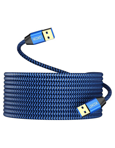 Cable USB 3.0 macho a macho LDKCOK 4.57m trenzado duradero