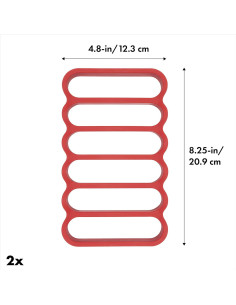 Soportes de Silicona para Asar OXO Good Grips, Paquete de 2, Rojo 2