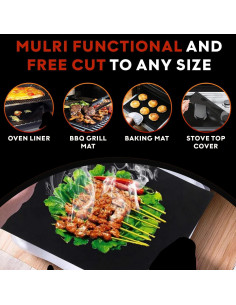 Juego de 3 forros para horno Grill Magic 58.4x41.3 cm antiadherente 2