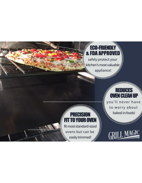 Juego de 3 forros para horno Grill Magic 58.4x41.3 cm antiadherente