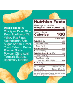 Hippeas Puff de Garbanzos Cheddar Blanco 22.68g - Vegano y Sin Gluten 2