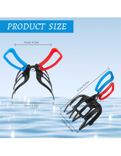 Agarrador de Pescado Limon Sandy 2 PCS 3 Garras Metal 21cm 2