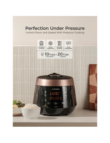 Olla Arrocera Eléctrica a Presión Cuckoo CRP-P1009SB 10 Tazas