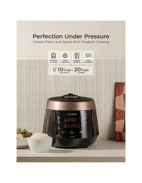 Olla Arrocera Eléctrica a Presión Cuckoo CRP-P1009SB 10 Tazas
