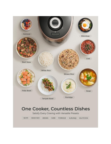 Olla Arrocera Eléctrica a Presión Cuckoo CRP-P1009SB 10 Tazas