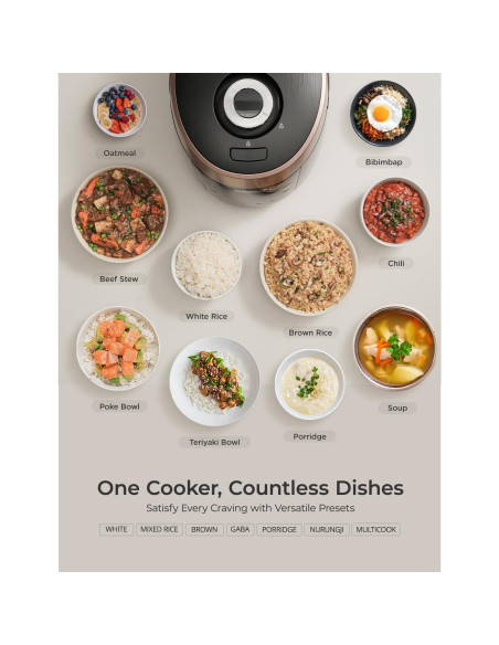 Olla Arrocera Eléctrica a Presión Cuckoo CRP-P1009SB 10 Tazas