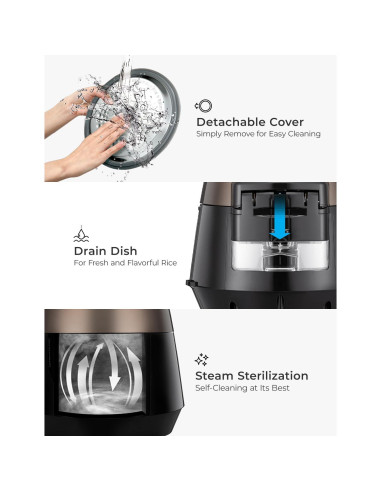 Olla Arrocera Eléctrica a Presión Cuckoo CRP-P1009SB 10 Tazas