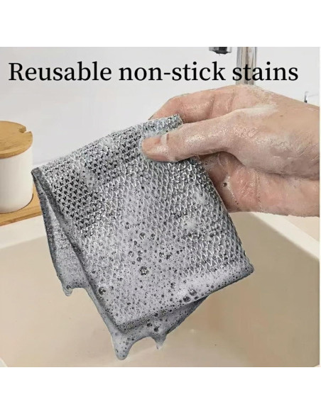 10 Paños de Cocina Reutilizables SXSWNSDLX 20x20 cm Antirayaduras