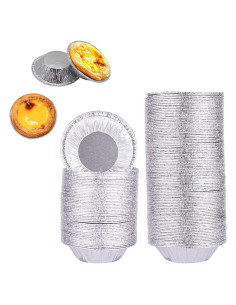 Moldes Desechables para Tartas de Huevo GUZE-US 300 Pcs 7.2cm