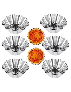 12 Moldes para Tartas de Acero Inoxidable Camland - Antiadherentes