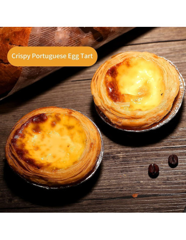 Moldes Desechables para Tartas de Huevo GUZE-US 300 Pcs 7.2cm