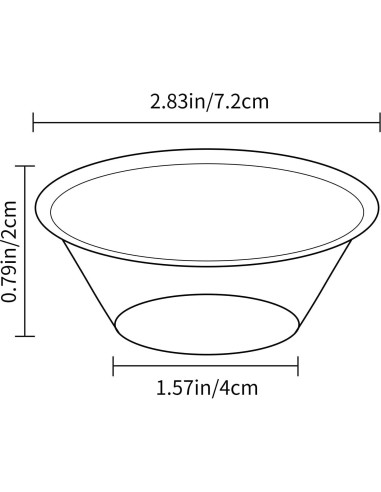 Moldes Desechables para Tartas de Huevo GUZE-US 300 Pcs 7.2cm
