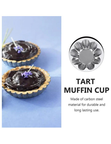 12 Moldes para Tartas de Acero Inoxidable Camland - Antiadherentes