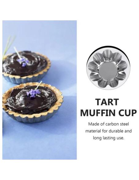 12 Moldes para Tartas de Acero Inoxidable Camland - Antiadherentes