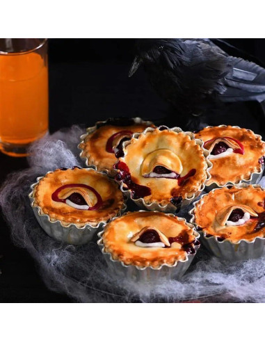 12 Moldes para Tartas de Acero Inoxidable Camland - Antiadherentes