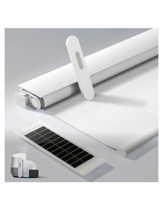 Persianas Motorizadas MUSCLEAREA 86x183cm Blancas 100% Oscurecimiento