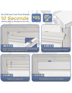 Persianas Motorizadas MUSCLEAREA 86x183cm Blancas 100% Oscurecimiento 2