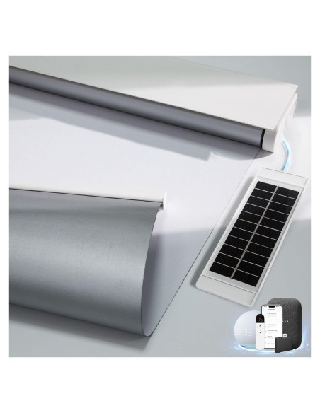 Persianas Motorizadas Ilot Queyries con Panel Solar 35x182.88cm Persianas Motorizadas Ilot Queyries con Panel Solar 35x182.88cm