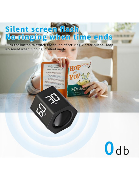 Temporizador Pomodoro Qumox F6 - Digital, Silencioso, 1-60 Min