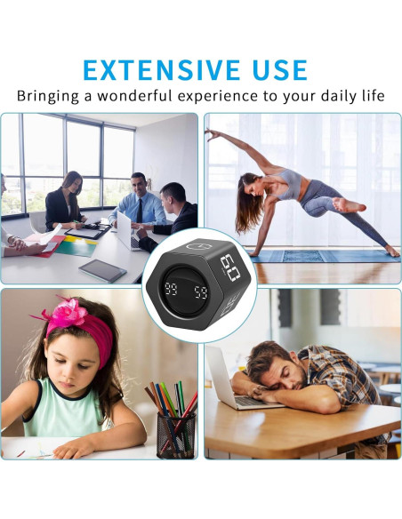 Temporizador Pomodoro Qumox F6 - Digital, Silencioso, 1-60 Min