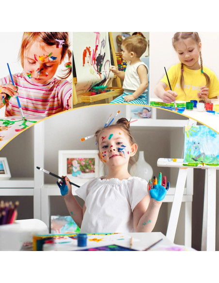 30 Pinceles para Pintura Acrílica DOMMARE - Nylon Negro 30 Pinceles para Pintura Acrílica DOMMARE - Nylon Negro